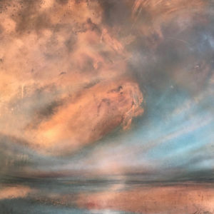 Copper Mood | 1000mm square | Mixed media on copper sheet