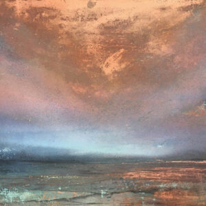 Copper Rays 1 | 1000mm x 500mm | Mixed media on copper sheet