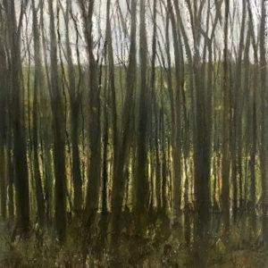 Yawl Tree Sketch | 500mm x 400mm | Mixed media on ungalvanised metal