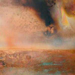Burnished Sea Light | 1600mm x 500mm | Mixed media on copper sheet
