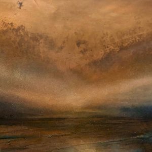 Surreal Movement | 1000mm x 400mm | Mixed media on burnt copper sheet with patination chemicals