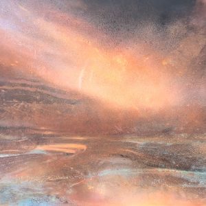 Abstract Storm | 1000mm x 500mm | Mixed media on copper
