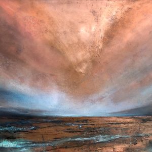 Copper Sky Light | 1000mm x 500mm | Mixed media on copper