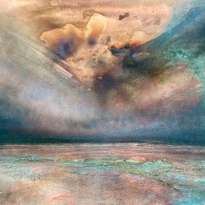 Mixed media on copper