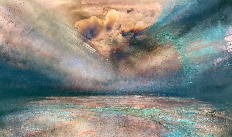 Mixed media on copper