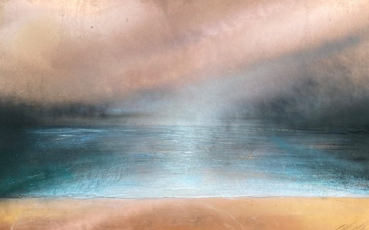 Mixed media on copper