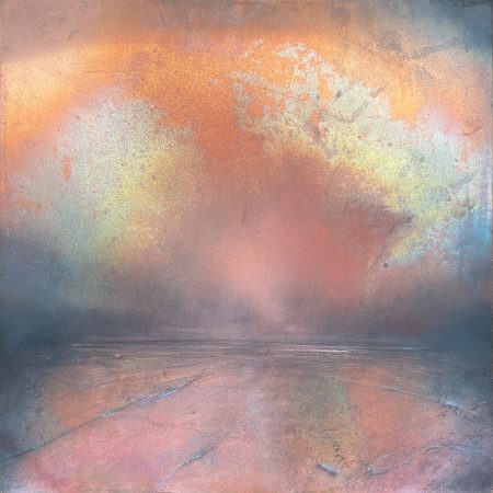 Mixed media on copper