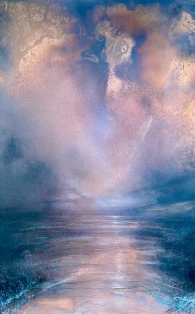 Mixed media on copper