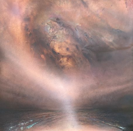 Mixed media on copper