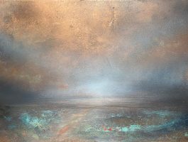 Mixed media on copper