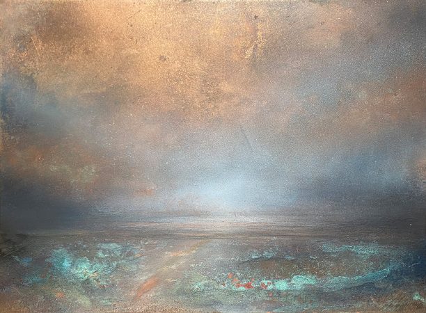 Mixed media on copper